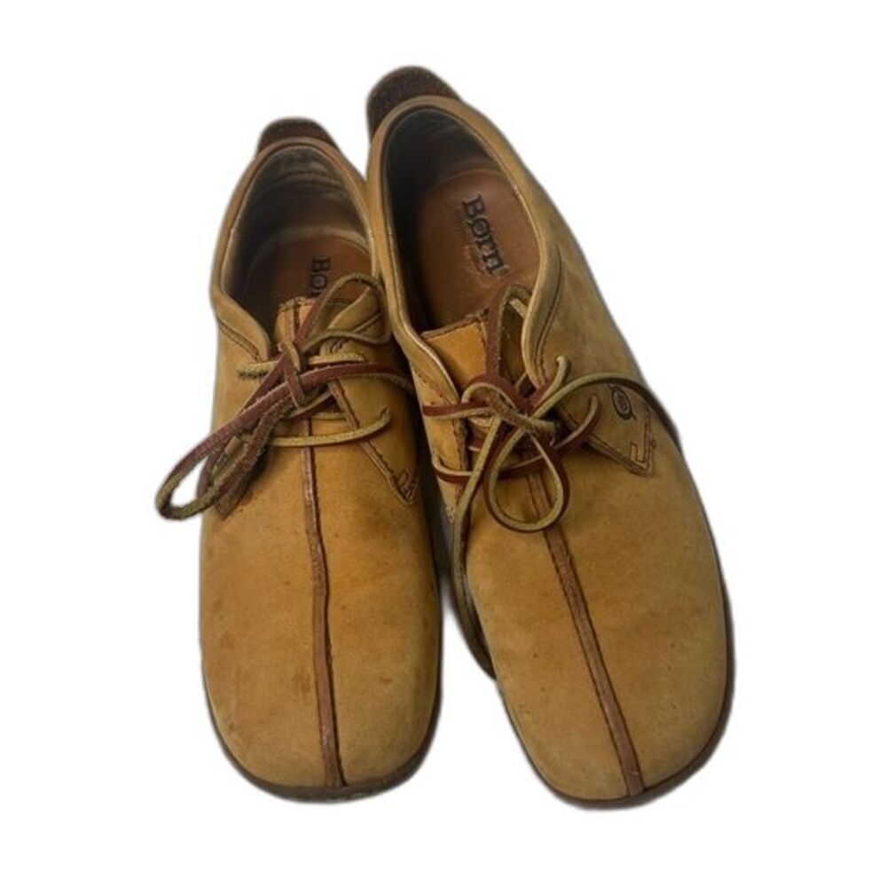 Born Womens Tan Spring Sahara W1244 Nubuck Lace Up‎ Oxford Comfort Shoe 7.5
